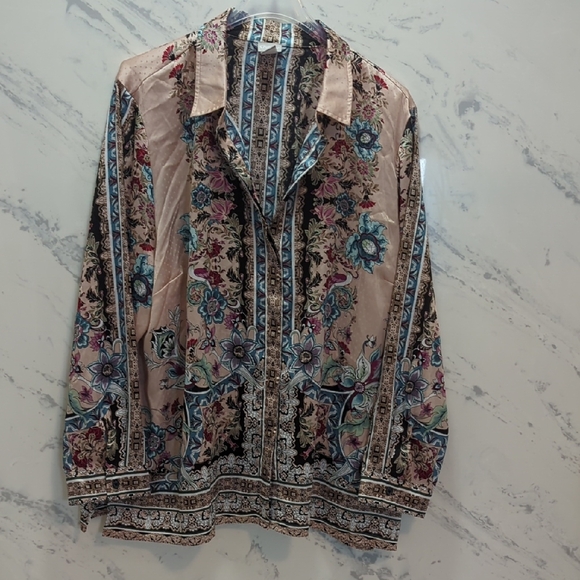 Chico's Multicolor Floral Blouse - Picture 4 of 17